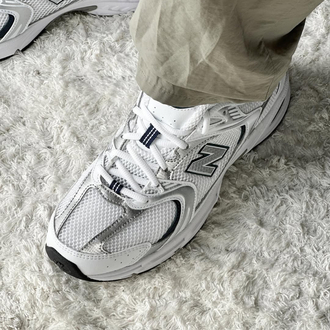 New Balance 530 White Silver Navy
