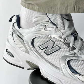 New Balance 530 White Silver Navy