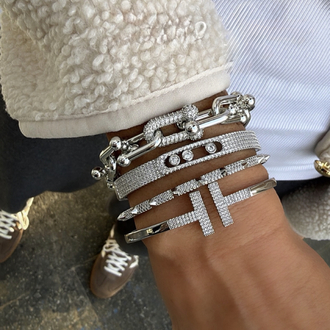 Özel Seri Taşlı Bileklik Silver
