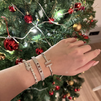 Özel Seri Taşlı Bileklik Silver