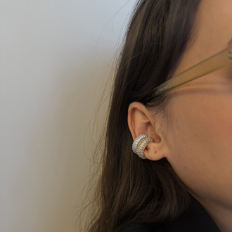 Silver Full Zirkon Taşlı Earcuff