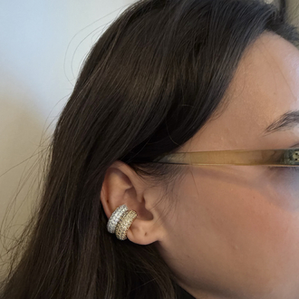 Silver Full Zirkon Taşlı Earcuff