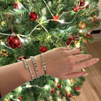 Özel Seri Taşlı Bileklik Silver