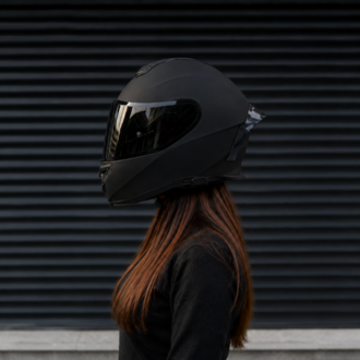 Rivox R1 Matt Black Motosiklet Kask