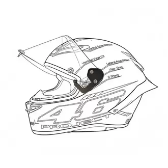 AGV PİSTA GP RR & CORSA VİZOR KADEME APARATI