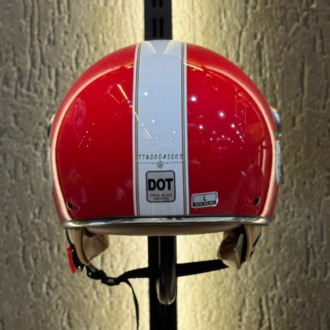 Aegis Retro Açık Kask (Kırmızı)