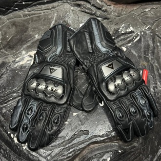 Dainese Uzun Bilekli Deri Eldiven Siyah