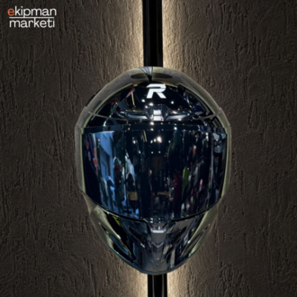 R2 Gloss Black Motosiklet Kask ( Şeffaf Vizör ) Hediye