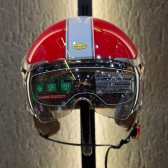 Aegis Retro Açık Kask (Kırmızı)
