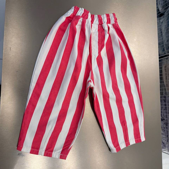 Laciel Paris Pembe Çizgili Balloon Jeans 