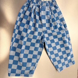 La’ciel Paris Mavi Damalı Balloon Jeans