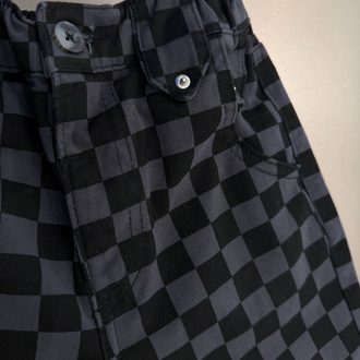 La’ciel Paris Siyah Gri Damalı Balloon Jeans