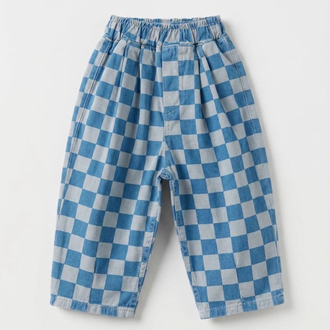 La’ciel Paris Mavi Damalı Balloon Jeans