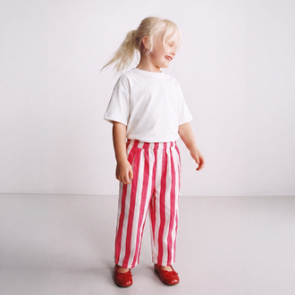 Laciel Paris Pembe Çizgili Balloon Jeans 