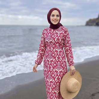 Fuşya Etnik Dress