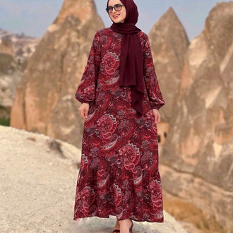 Bordo Peri Dress