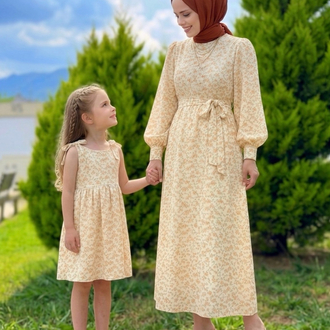 Portakal Çiçeği Anne & Kız Kombin
