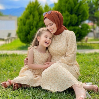 Portakal Çiçeği Anne & Kız Kombin