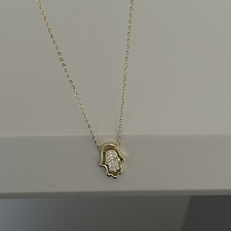 Özel seri taşlı hamsa kolye ( 45 cm ) 