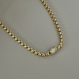 Özel seri taşlı köstek kolye ( 45 + 5 cm ) 