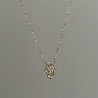 Özel seri taşlı hamsa kolye ( 45 cm ) 