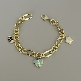 Özel seri yonca charm bileklik