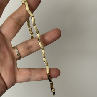 Özel seri taşsız zikzak model bileklik