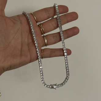 Özel seri pırlanta montür 4 mm döküm su yolu kolye