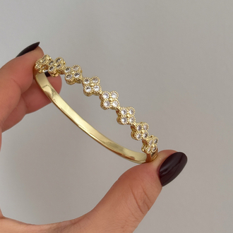 Altın kaplama marka model yonca kelepçe(57 mm)