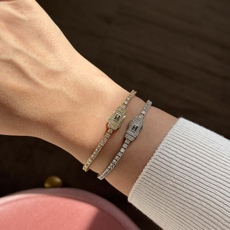 Özel seri 2 mm döküm monaco su yolu bileklik ( Silver )