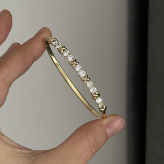 Xuping X model taşlı kelepçe (60 mm)