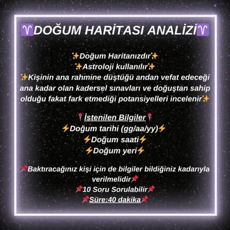 Doğum Haritası Analizi