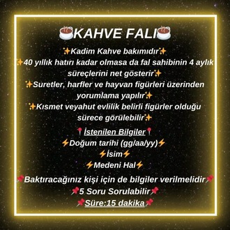 Kadim Kahve Falı Bakımı