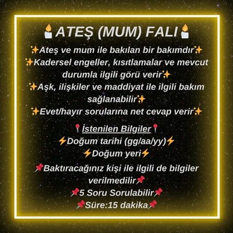 Ateş (Mum) Falı Bakımı