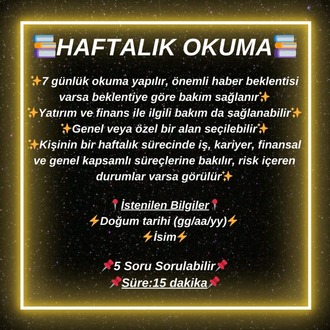Haftalık Öngörü