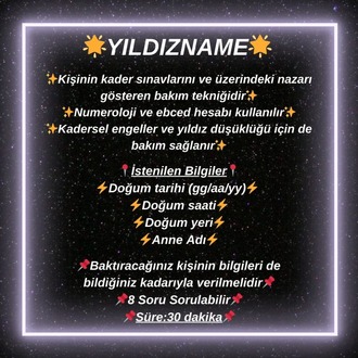 Yıldızname Bakımı