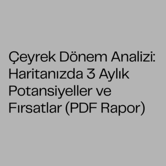 Çeyrek Dönem Analizi: Haritanızda 3 Aylık Potansiyeller ve Fırsatlar