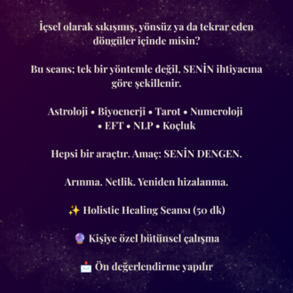 Holistic Healing | Bütünsel Enerji Dengeleme & Şifa Seansı