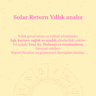 Solar Return Yıllık analız