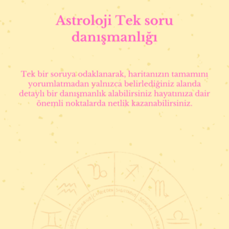 Astroloji Tek soru danışmanlığı