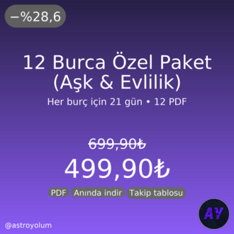 12 Burç — 21 Gün Aşk & Evlilik Seti (12 PDF) | Günlük Görev + 3 Olumlama | Nazik Ritüeller