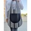 Siyah beyaz çıtçıtlı tote