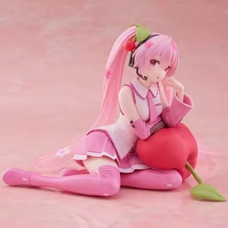 Original TAiTO Desktop Cute Hatsune Miku ~Cherry Pillow Ver.~ PVC 13CM Anime Action Figures Model Co