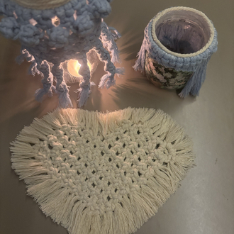 El Yapımı Makrome & Dekupaj Bohem Mumluk Seti | Cozy Ev Dekoru 