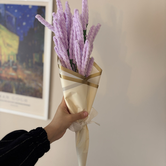  Özel Tasarım Lavanta Buketi | Handmade Chenille Flower Bouquet