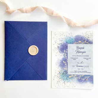 50 Adet Mavi Zarf (13x18 cm)