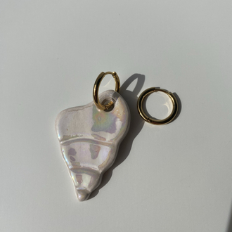 “seashell” küpe 