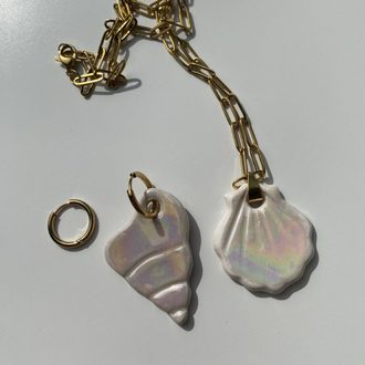 “seashell” küpe 