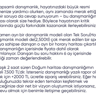 •Hediye• Doğum Haritası + Yıllık Öngörü Danışmanlığı 