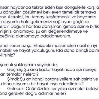 •Hediye• Doğum Haritası + Yıllık Öngörü Danışmanlığı 